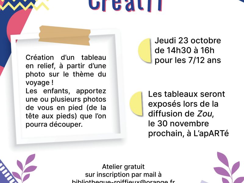 Biblio Le Petit Prince - Atelier Créatif 23 octobre 2025