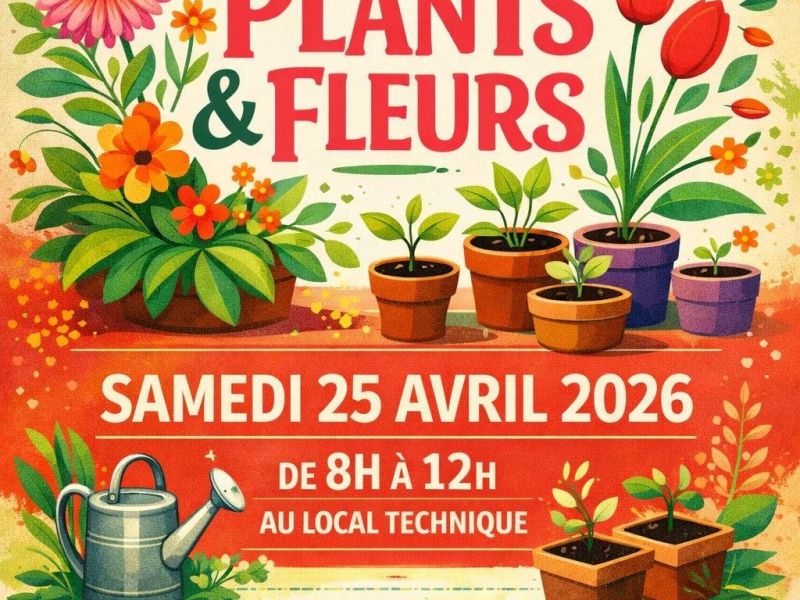 Marché aux fleurs et  plants