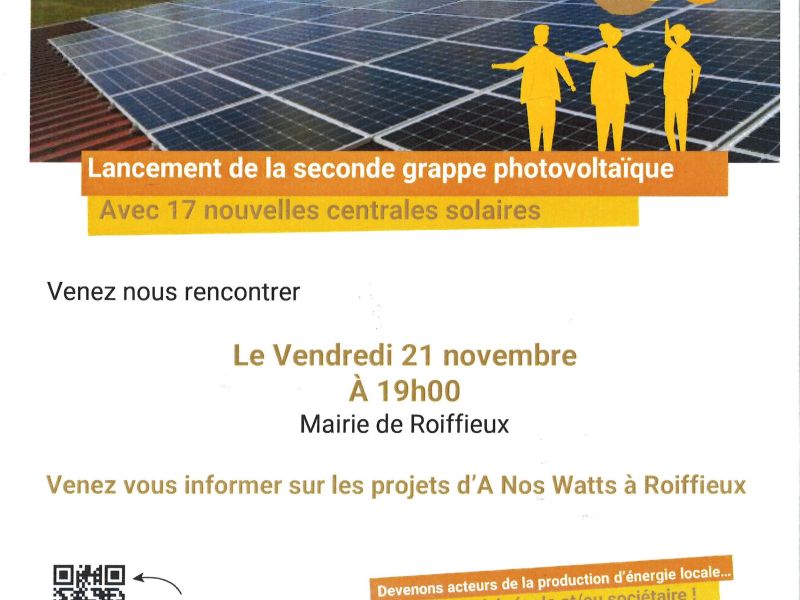 A nos Watts : réunion 21 novembre à 19h