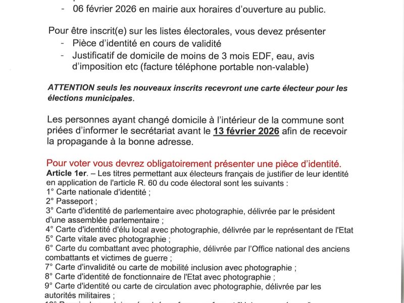 ELECTIONS MUNICIPALES 2026